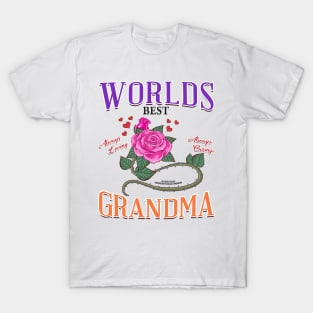 World's Best Grandma Mothers Day Novelty Gift T-Shirt